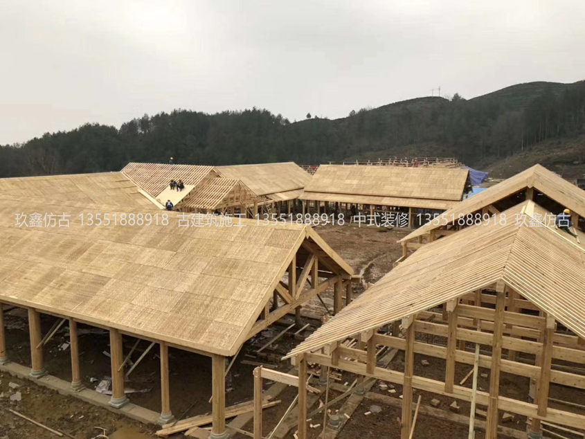 成都古建筑修建施工現場(chǎng)